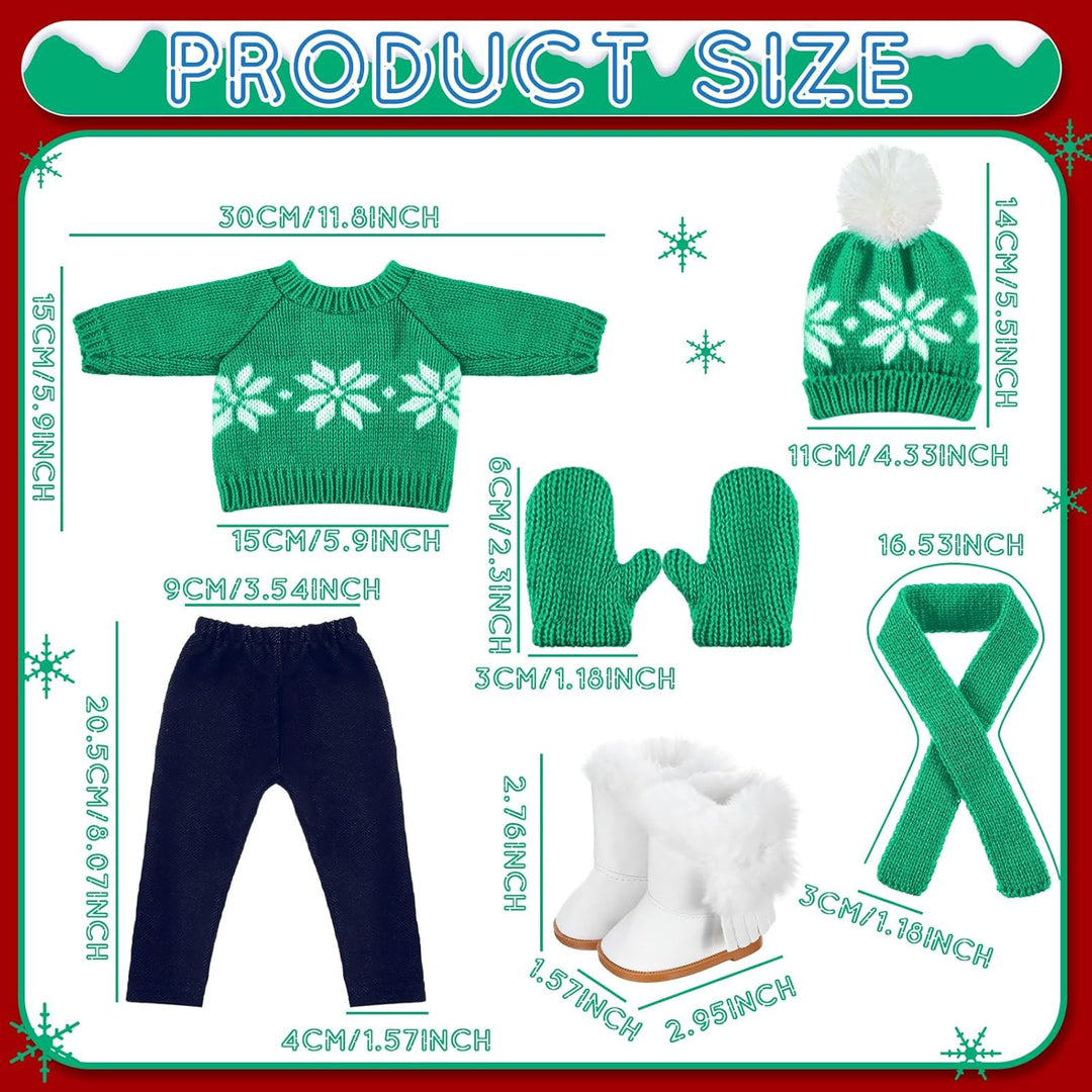 Bencailor Conjunto de 6 piezas de ropa y accesorios de muñeca de Na...