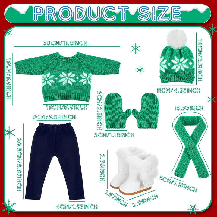 Bencailor Conjunto de 6 piezas de ropa y accesorios de muñeca de Na...