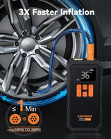 Inflador de neumáticos, compresor de aire portátil de 160 PSI y 100...