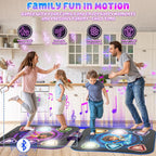 Tapete de baile, recargable con luces, alfombra de baile para 2 jugadores en oposición, juguetes para niños