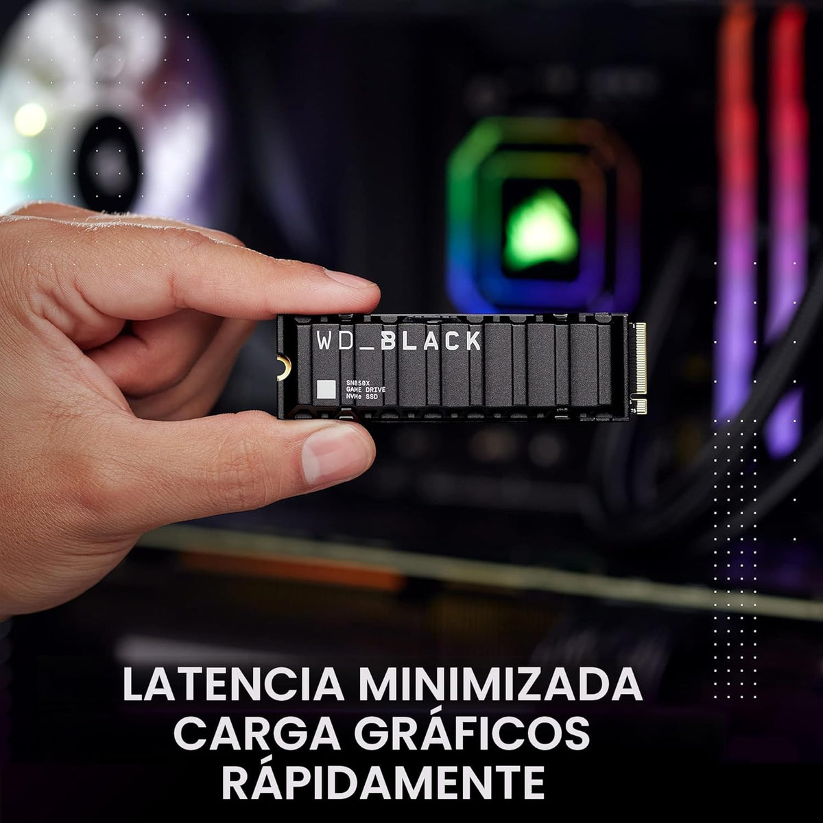 WD_BLACK SSD NVMe SN850X de 8 TB con disipador de calor - M.2 2280,...