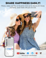Unidad flash con certificación MFi para iPhone iPad de 256 GB, barr...
