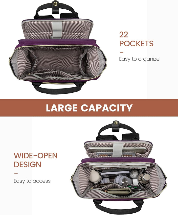 LOVEVOOK - Mochila para laptop de mujer, 15.6'' impermeable...
