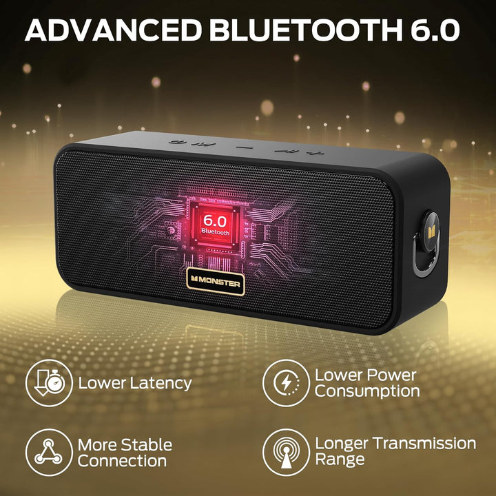 Monster Altavoz Bluetooth S180, altavoz inalámbrico de 40 W con tie...