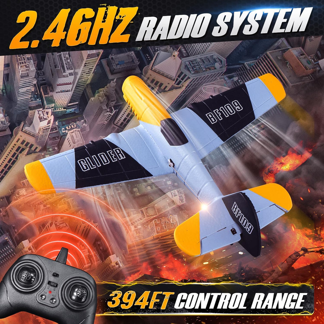 BEZGAR Avión RC de 3 Canales, Drones para Niños, Avión de Control R...