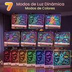 Tablero de dibujo LED recargable de 16" para niños con efectos de luz de 16