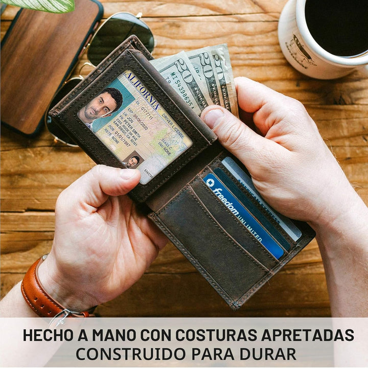STAY FINE Carteras para hombres con bloqueo RFID | Billetera bifold...