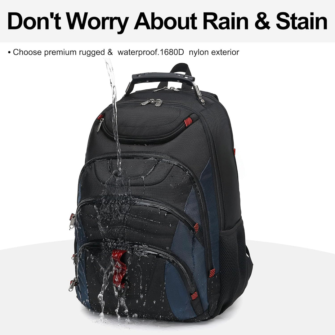 Mochila para laptop Boavan para hombres (Negro, 15.6), Elegante