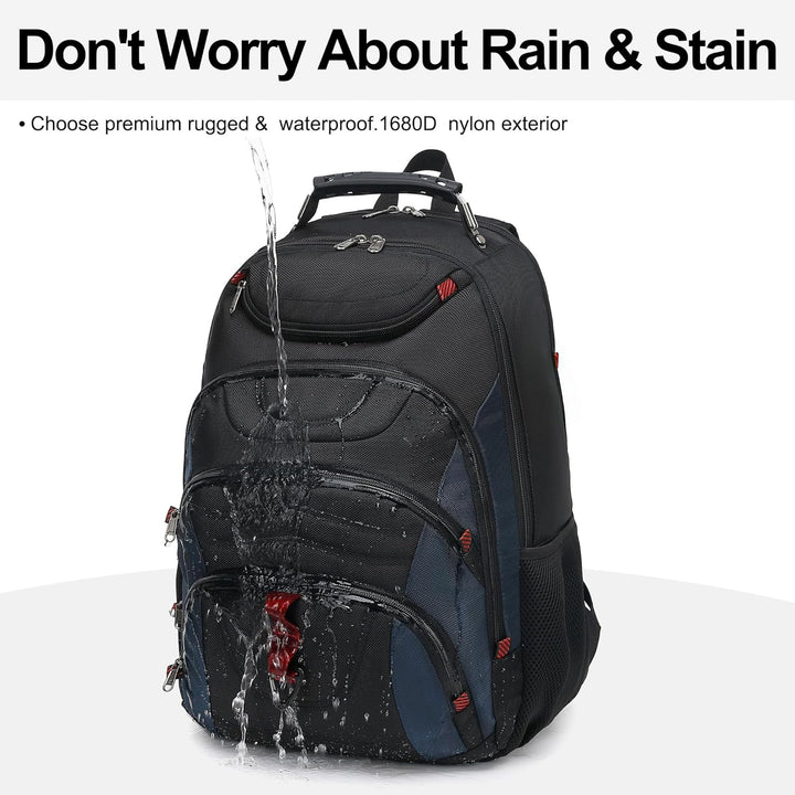 Mochila para laptop Boavan para hombres (Negro, 15.6), Elegante