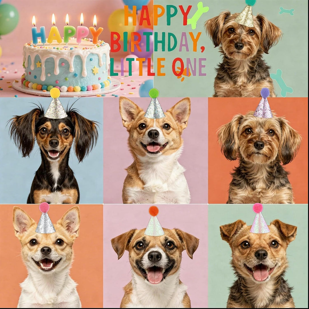 Matwsec 10 sombreros de cumpleaños para gatos mini
