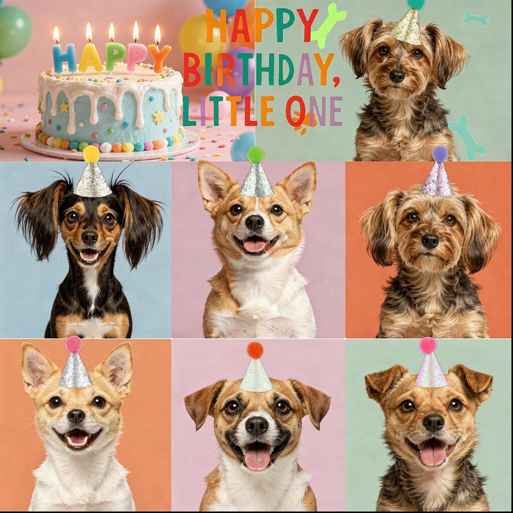 Matwsec 10 sombreros de cumpleaños para gatos mini