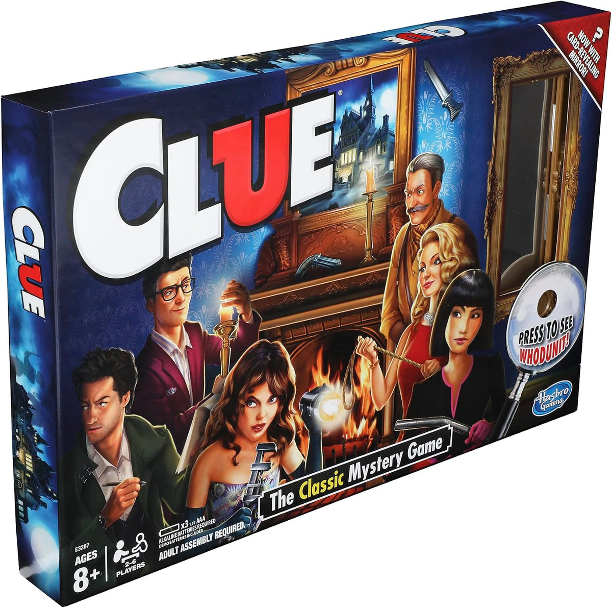 Hasbro Gaming Juego Clue, Juego de Mesa de Misterio, 2-6 Jugadores, 8+ Años (Exclusivo de Amazon)