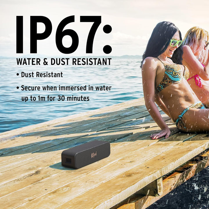 El altavoz Bluetooth portátil Klipsch Detroit con tweeters duales d...