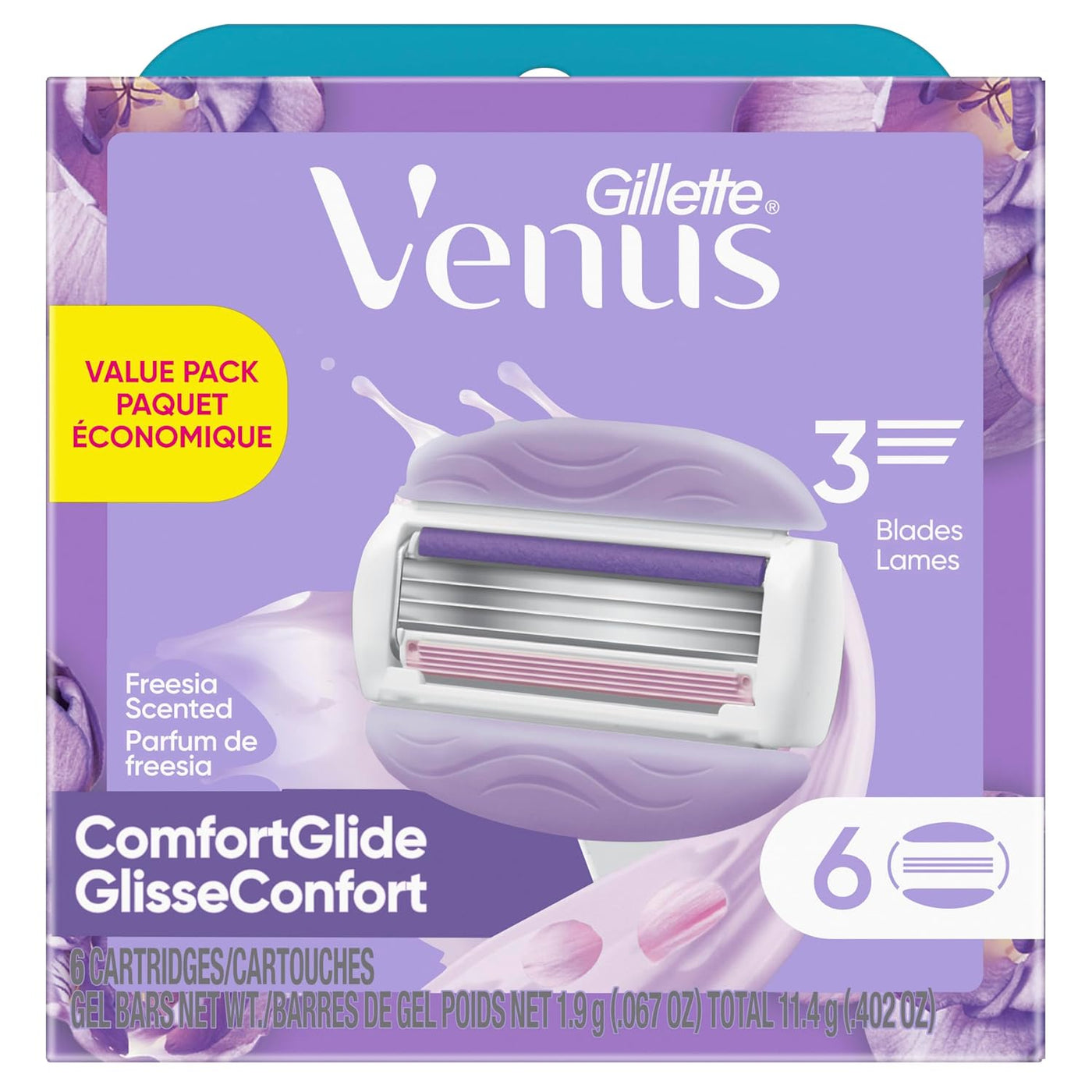 Gillette Venus ComfortGlide Freesia - Recambios de maquinilla de af...