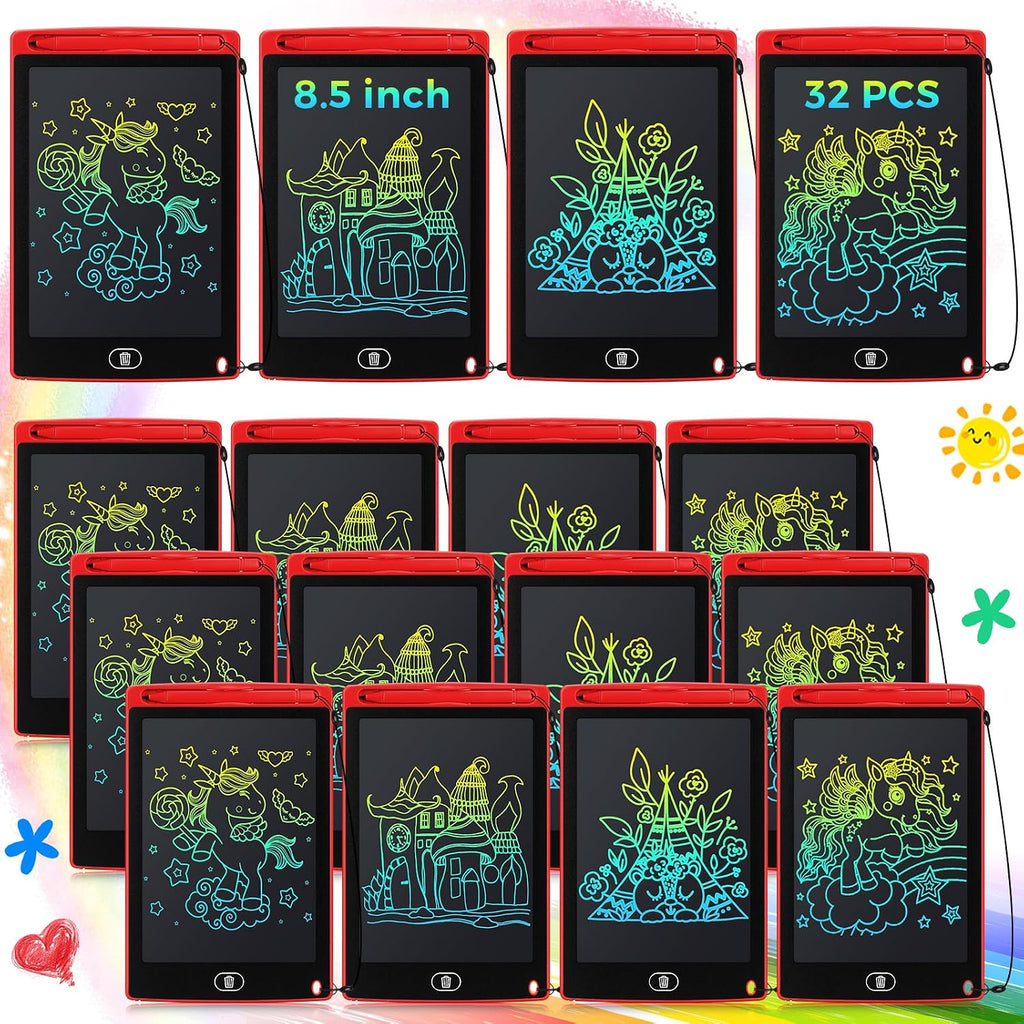 Zhehao Tableta de escritura LCD de 32 piezas para niños 8.5 "borrable