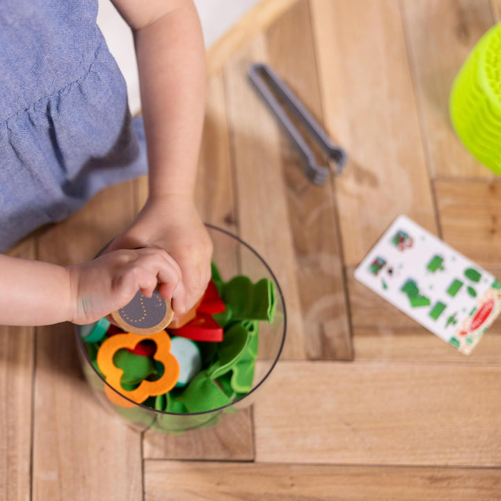 Melissa &amp; Doug Juego de ensalada con espina para jugar, comida...