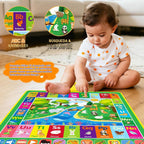 Juguetes para bebés para regalos de 1 año: tapete de juego de música de piano animal con alfabeto 3 en 1
