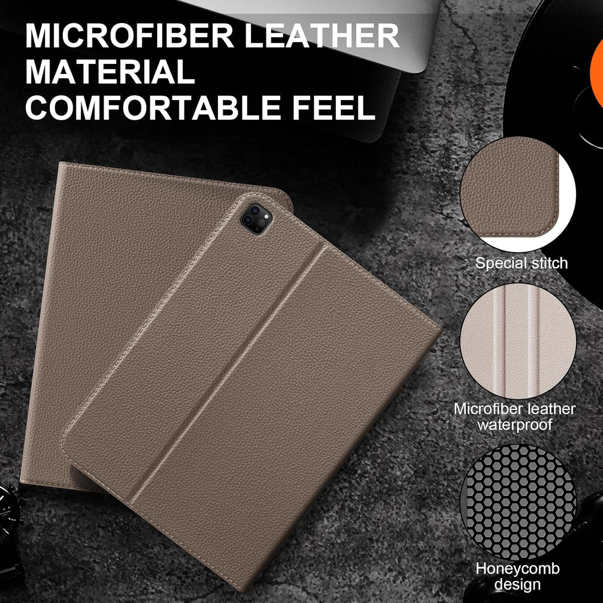 Funda de cuero para iPad Pro de 12.9 pulgadas 6ª/5ª/4ª/3ª