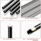 Estantería de metal de 4 niveles, organizador de almacenamiento ajustable resistente, estantes de acero industrial para sótano, cocina, oficina, almacén (negro, 17.7 pulgadas de profundidad x 59.1 pulgadas de ancho x 70.9 pulgadas de alto)