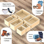 Simple Houseware Organizador de cajones plegables, juego de 12, color beige