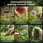 SEEKID Atrapa insectos para niños con pantalla de 2.4 pulgadas, kit de atrapador de insectos con grabación de fotos y video, kit de observación de insectos de mano, juguete de exploración científica
