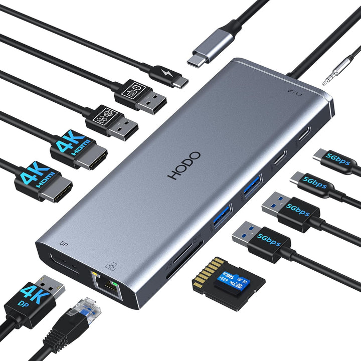 Estación de acoplamiento USB C Monitor dual para HP,Estación de | U...