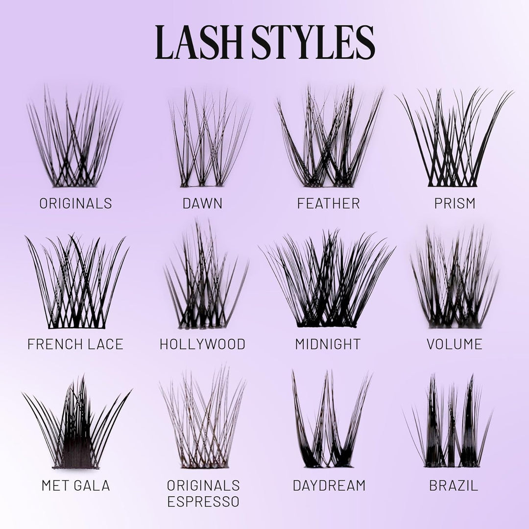 Lilac St - Originales racimos de pestañas falsas naturales (10 mm)...