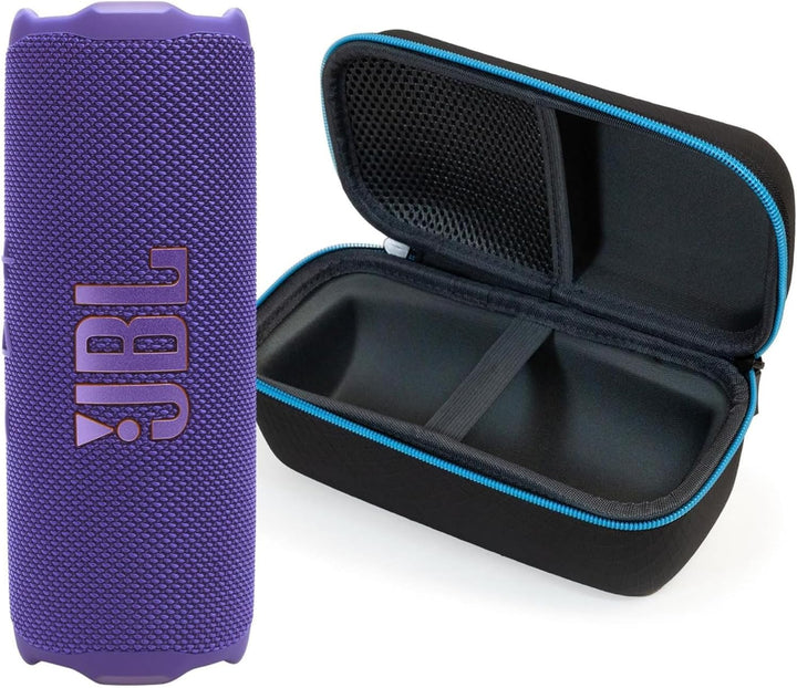 JBL Flip 7 (Púrpura) + Paquete con estuche protector rígido divvi!...