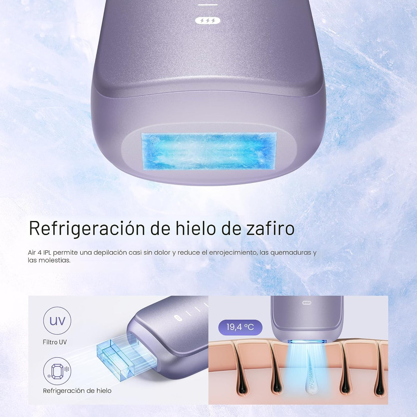 Ulike Dispositivo de depilación láser Air 4 Ipl regalo para mujeres...