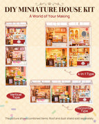Rolife Super Creator DIY Juego de construcción de casas de plástico en miniatura Tienda de helados
