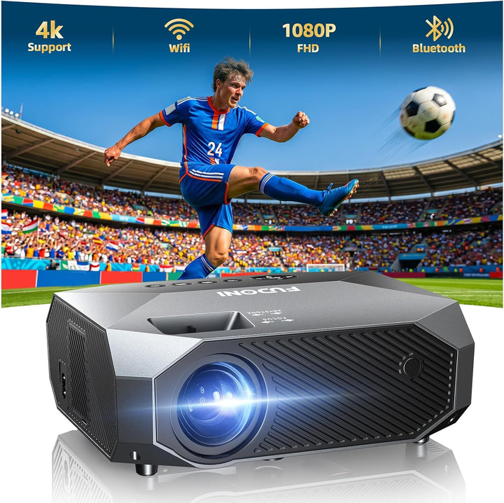 FUDONI Proyector con WiFi y Bluetooth, soporte 4K para exteriores,...