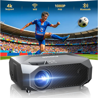 FUDONI Proyector con WiFi y Bluetooth, soporte 4K para exteriores,...
