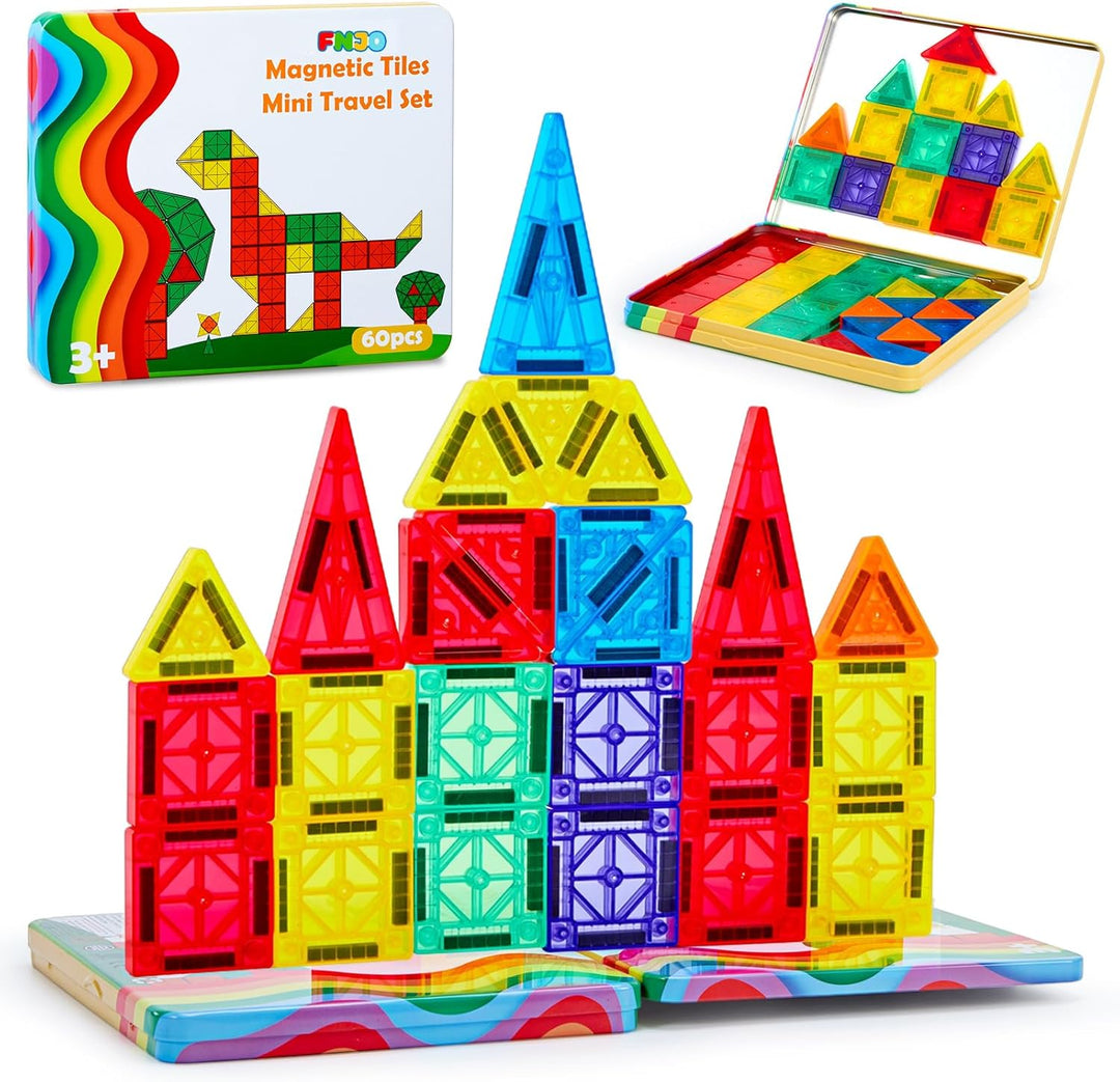 FNJO Mini azulejos magnéticos, juego de construcción magnética, 60...