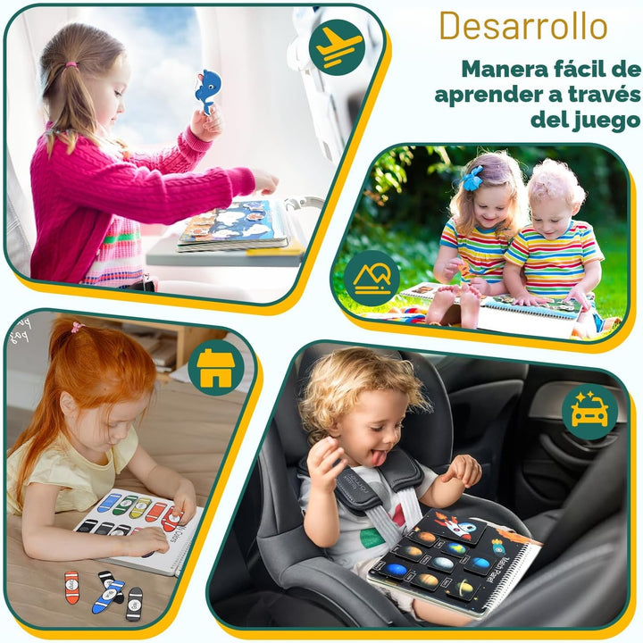 Libro de actividades para niños pequeños, juguetes Montessori para...