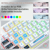 Redragon Teclado inalámbrico K526 PRO RGB para juegos, 104 teclas d...