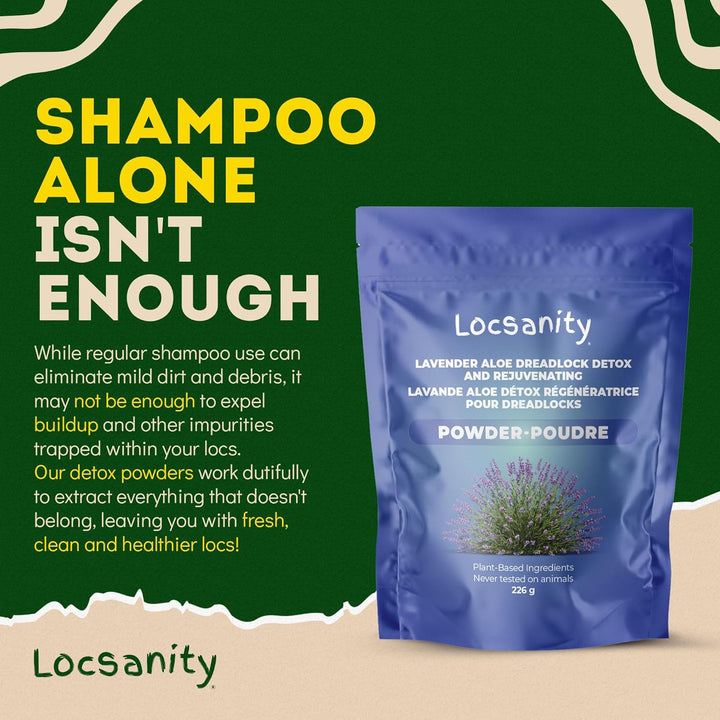 Locsanity Dreadlock Hair Scalp Detox - Polvo de Limpieza Profunda p...