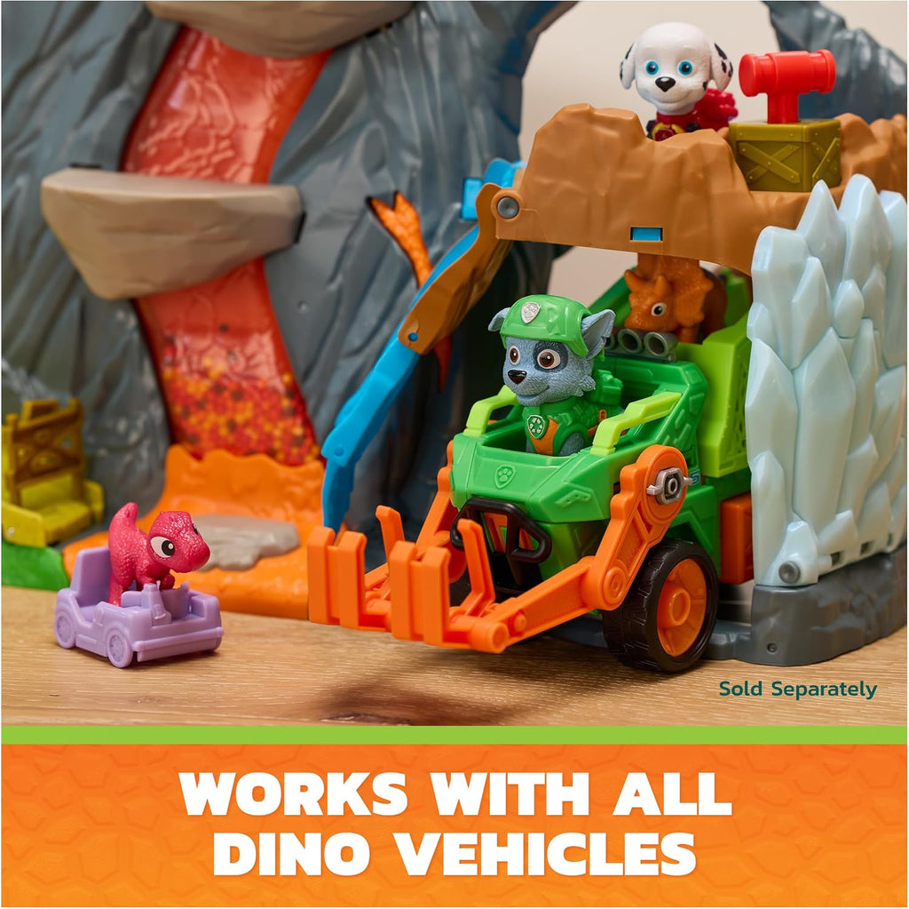 PAW Patrol Dino Movie Super Lava Blast Volcano Playset con 2 Figures
