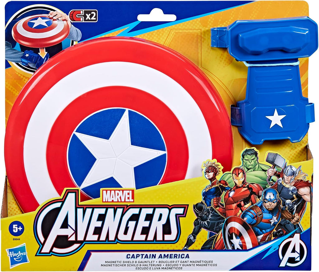 Escudo y guante magnéticos del Capitán América, de Marvel