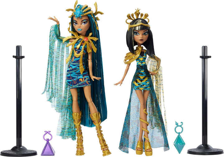 Set de Muñecas de Moda Monster High, Majestades Momia Cleo y Nefera...