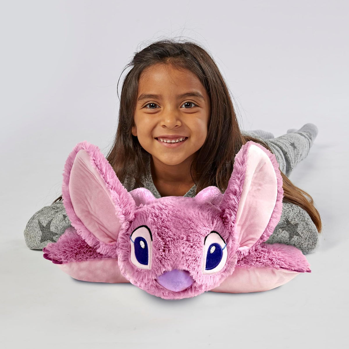 Pillow Pets Disney Lilo and Stitch Angel, juguete de peluche de 16 pulgadas