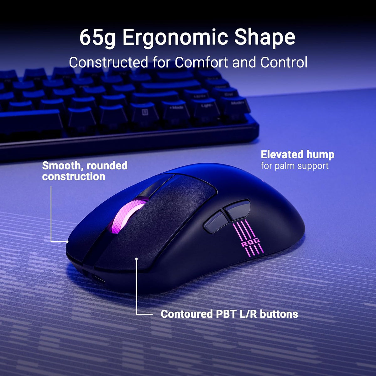 ASUS Ratón inalámbrico ROG Keris II Origin para juegos, ergonómico...