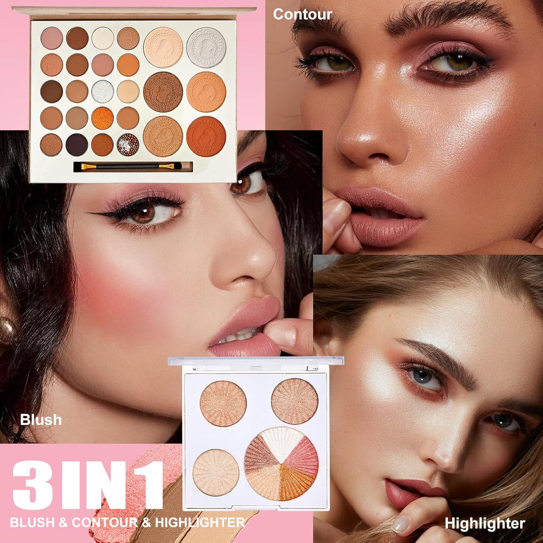 Kit de maquillaje todo en uno para mujer, kit completo, juego de re...