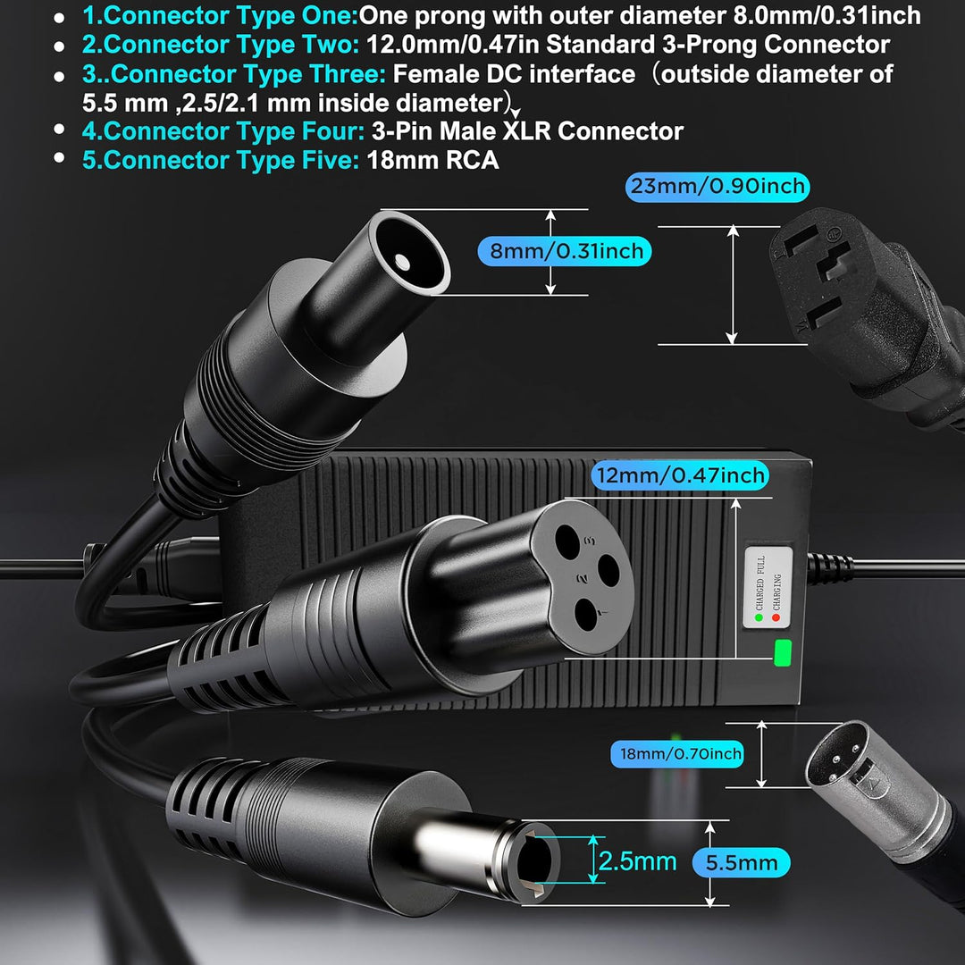 EVAPLUS Cargador rápido 5 en 1 de 546 V universal para