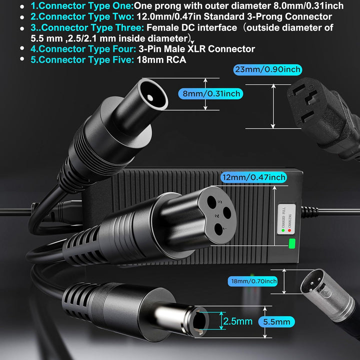 EVAPLUS Cargador rápido 5 en 1 de 546 V universal para