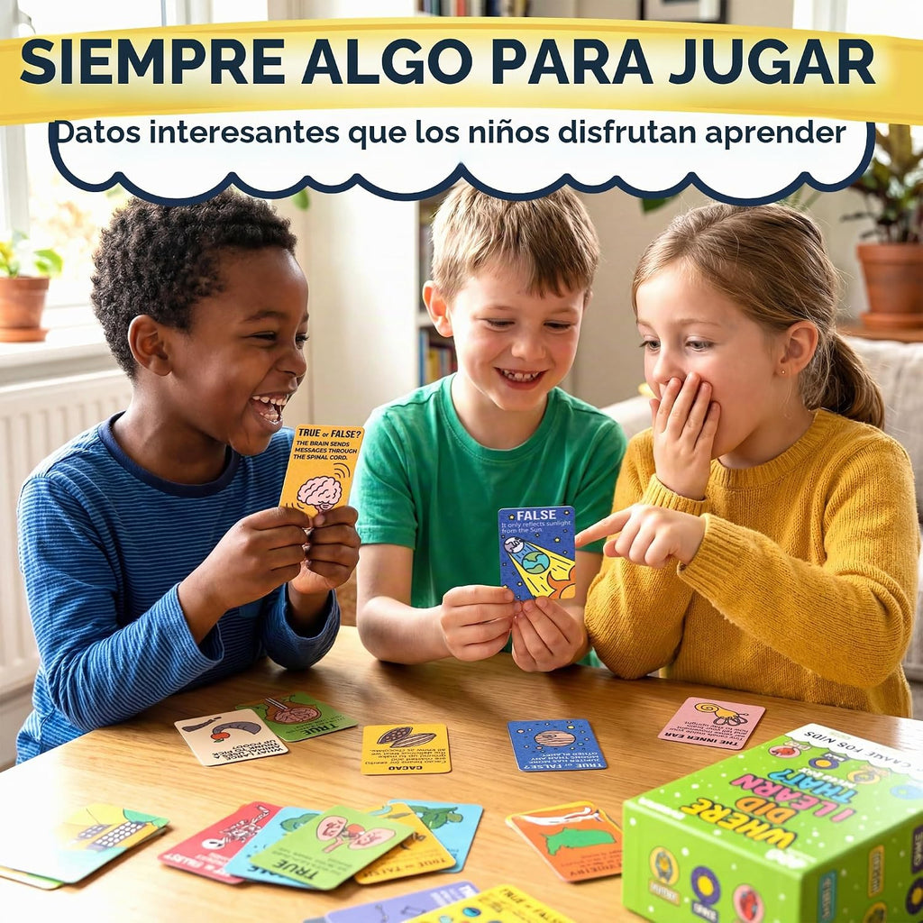 Quokka Juegos de preguntas para niños - 4 Set Mundo, Espacio, Historia y