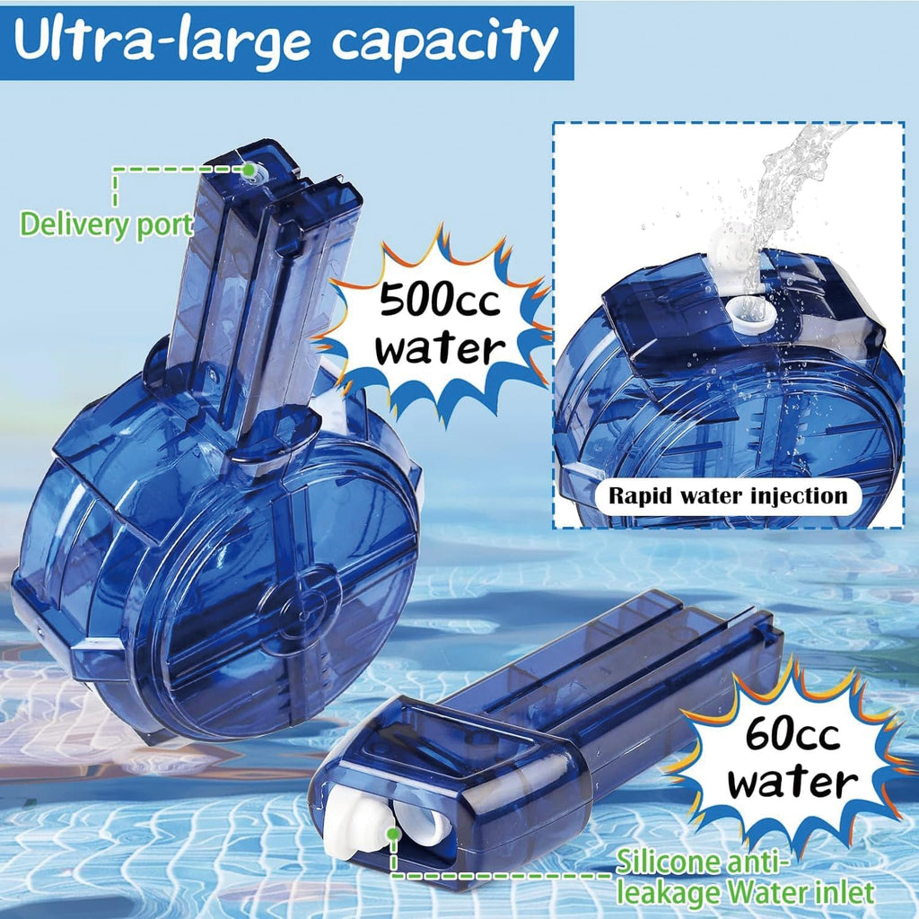 2Pcs Pistola de Agua Eléctrica para Niños y Adultos con Luz LED