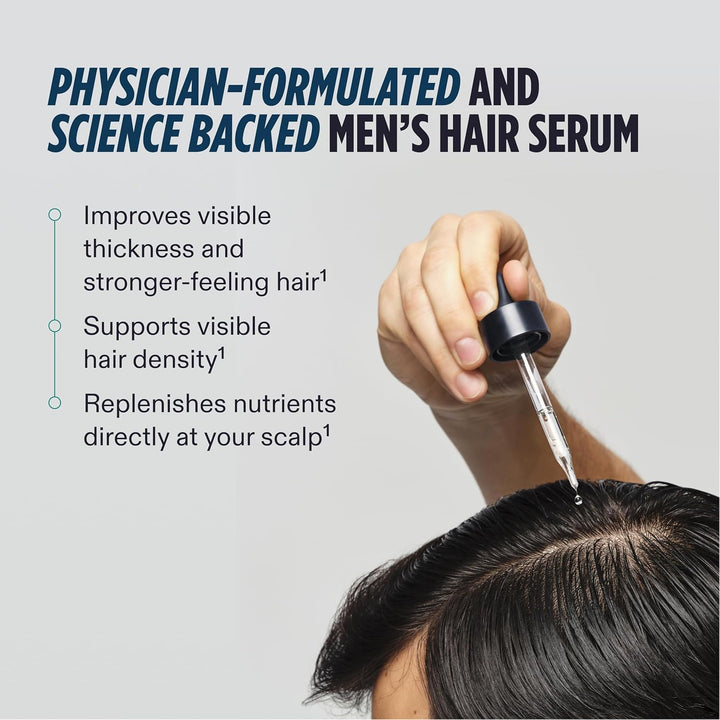 Nutrafol Suero para el cabello para hombre, clínicamente probado pa...