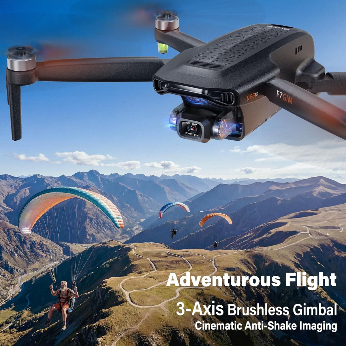 Bwine F7GIM 4K Video 6K Foto Drones con cámara para adultos cardán de 3