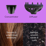 Secador de pelo Infiniti Pro Conair con difusor innovador, mejora r...
