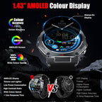 Reloj inteligente militar para hombre con GPS de doble banda